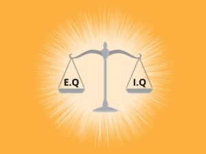 a scale with the words E.Q. and I.Q. balanced